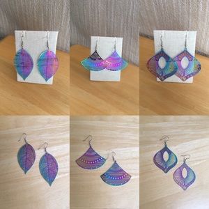 Lightweight, colorful earrings